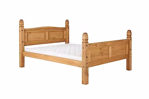 Birlea Mexican Corona Solid Wood Bed in Beige, W: 150 cm, H: 110 cm, D: 180 x 200 cm – 2