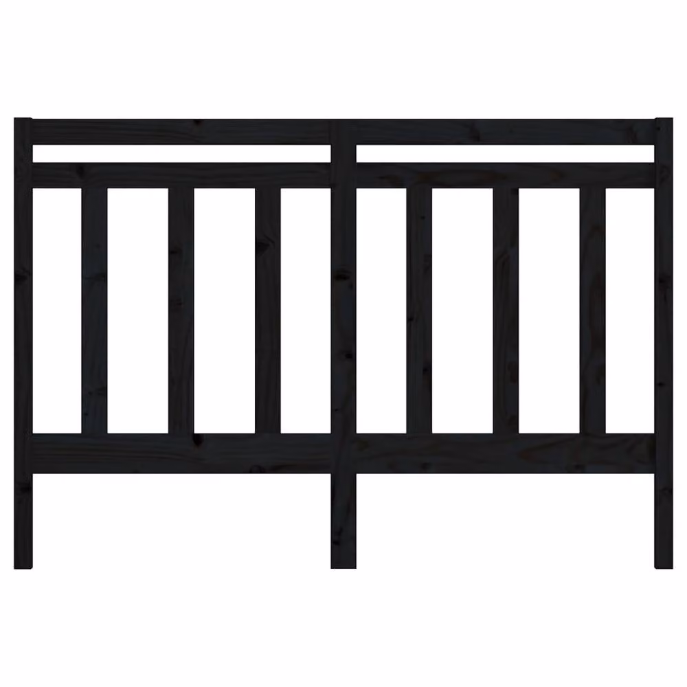 Berkfield Home Black Solid Pine Wood Bed Headboard W: 166 cm, D: 4 cm, H: 100 cm – 3