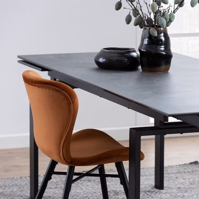 Furniture To Go Batilda Dining Chair Set of 2 in Velvet Fabric
