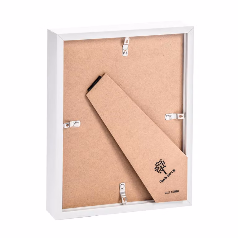 Nicola Spring Set of 2 Rectangular 3D Box Photo Frames in Black and White, W/H: 25.4 x 25.4 cm for 4x6 inch Photos