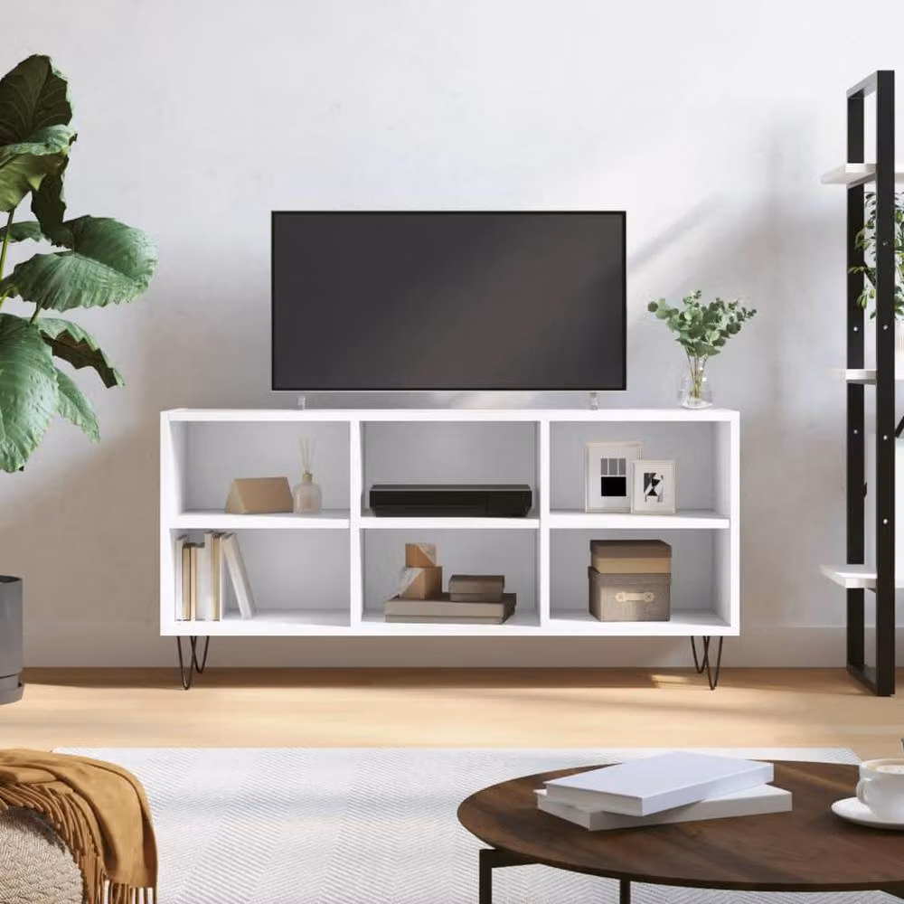 Berkfield Home Modern White TV Cabinet W/D/H: 103.5 x 30 x 50 cm – 2