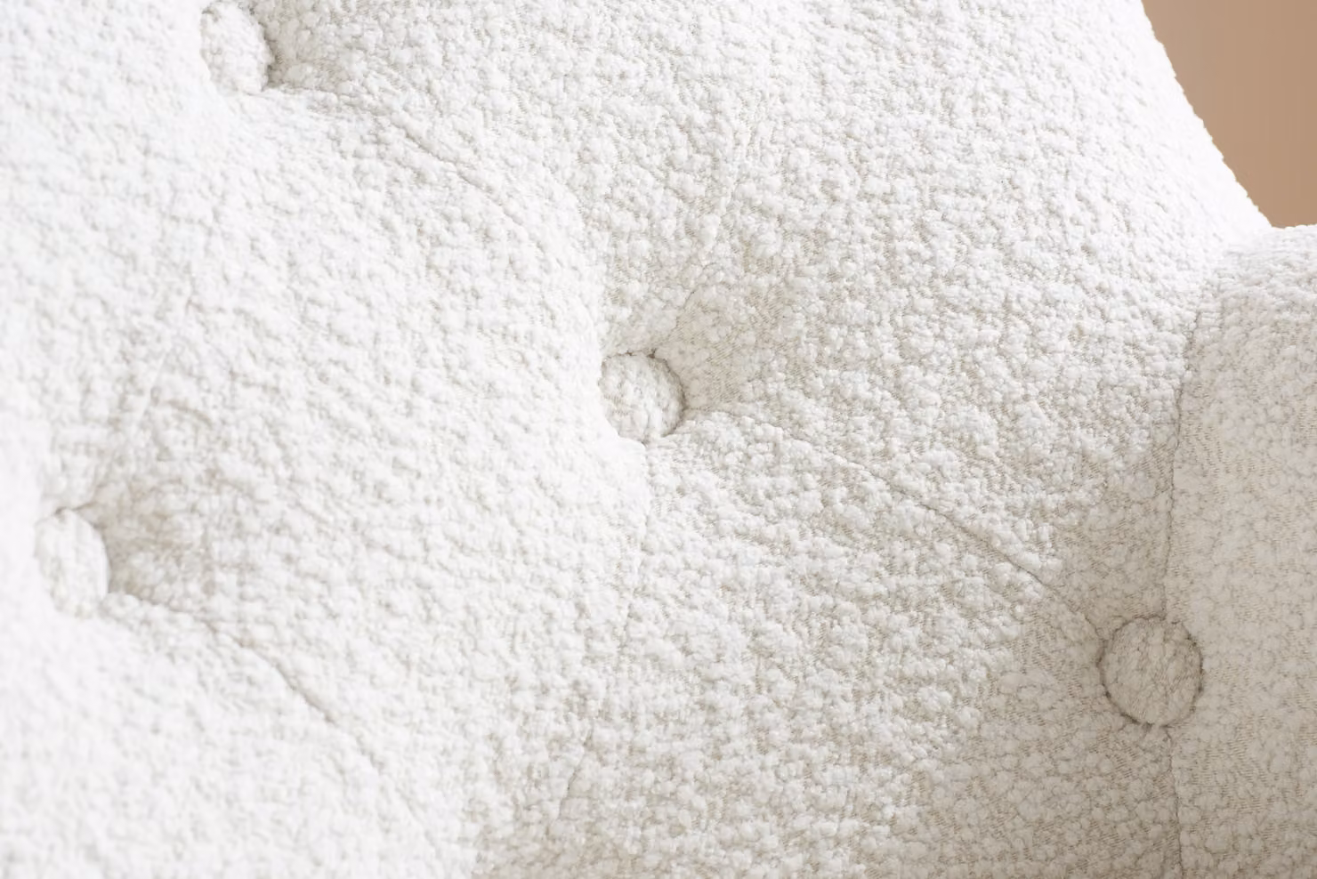 Birlea Padstow White Bouclé Fabric Tub Armchair – 2
