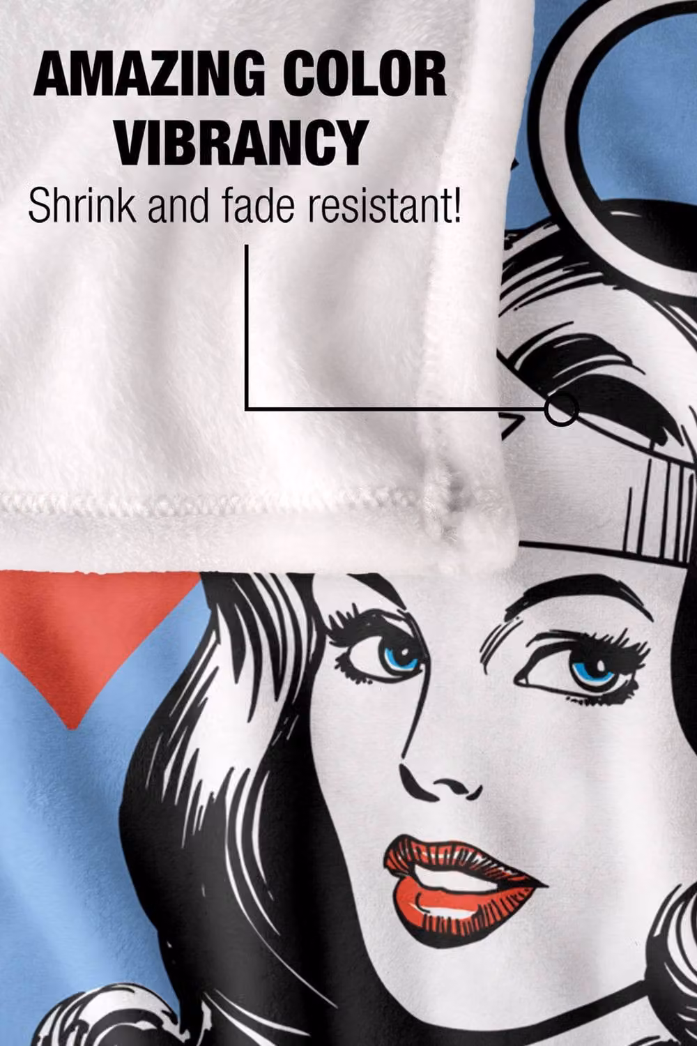 Warner Bros. Wonder Woman Super Soft Silky Touch Fleece Throw Blanket, Multicolour, W: 152 cm, D: 127 cm – 5