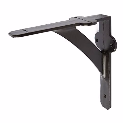 Hammer and Tongs Matt Black Iron Shelf Bracket, Pack of 4, Diameter: 150 mm – 3