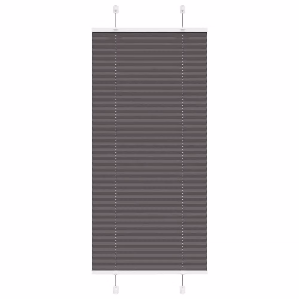 Berkfield Home Single Pleat Black Polyester Fabric Blind W: 60 cm, H: 100 cm – 2