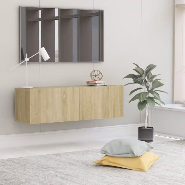 Berkfield Home Modern TV Cabinet in Sonoma Oak Brown, W/D/H: 100 x 30 x 30 cm – 1