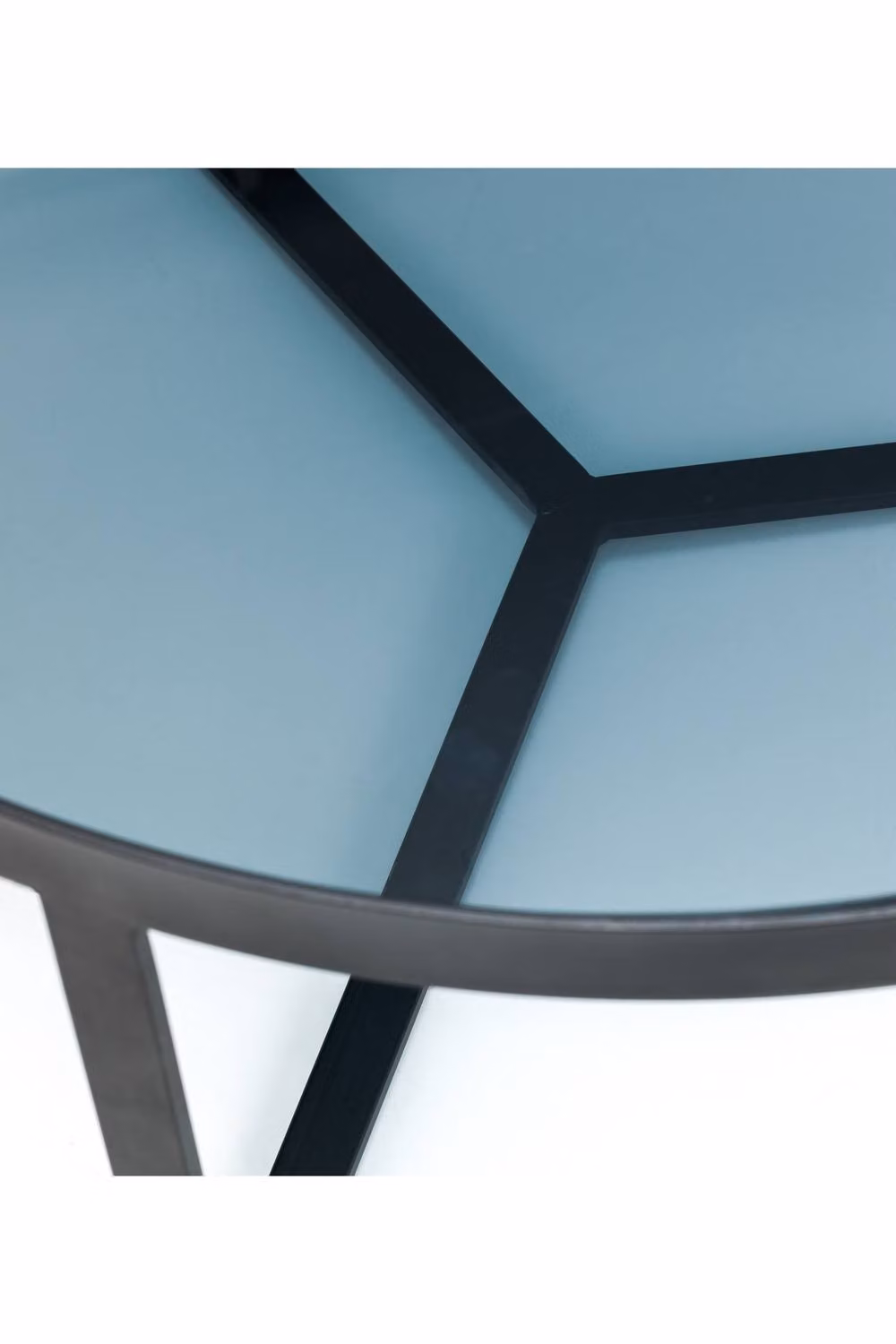 Julian Bowen Loft Round Coffee Table with Smoked Glass Top in Black, H40 x W90 cm – 4