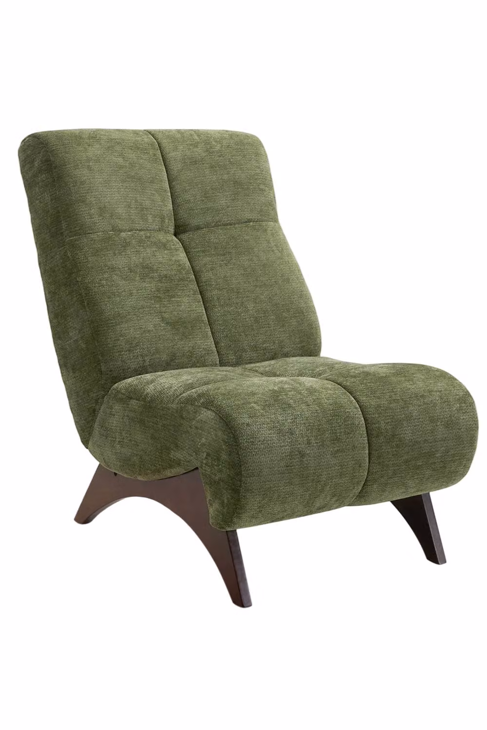 Living and Home Green Chenille Upholstered Lounge Chair – 2