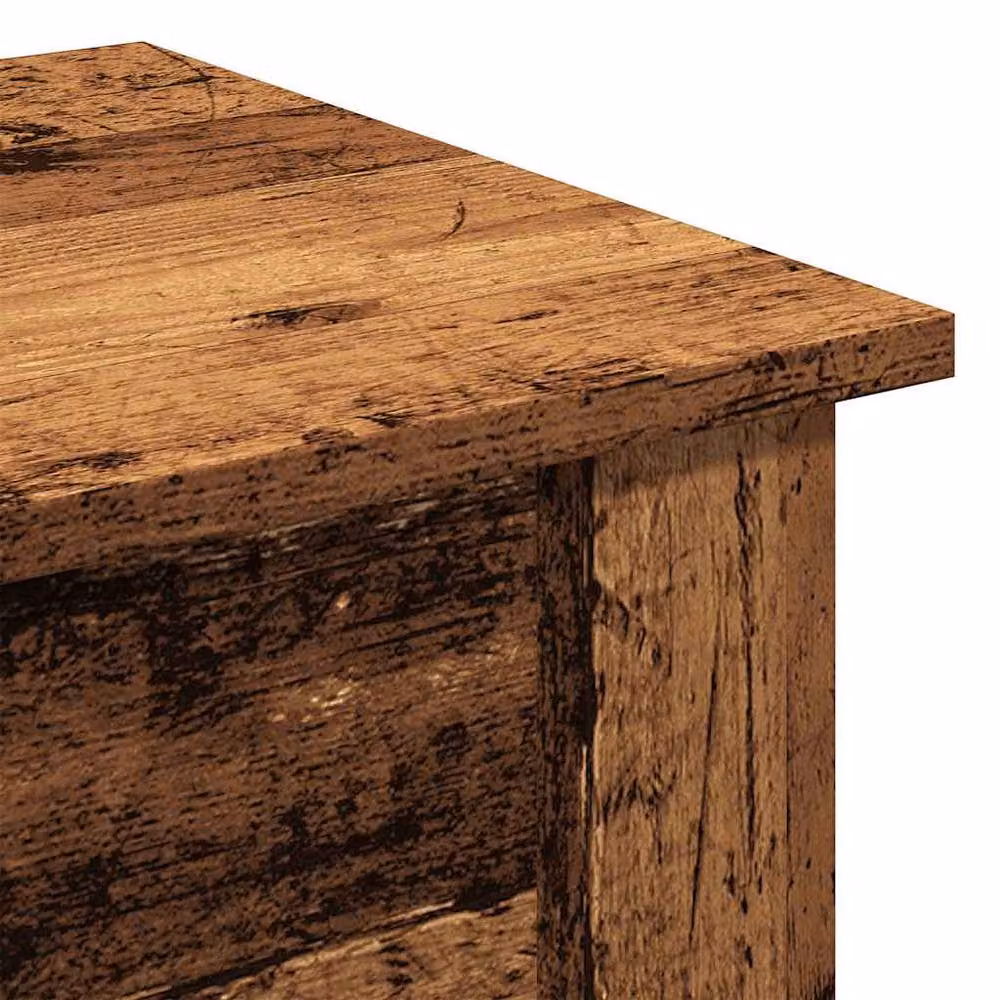 Berkfield Home Durable Square Coffee Table in Brown Rustic Engineered Wood W/D/H: 40 x 40 x 42 cm – 5