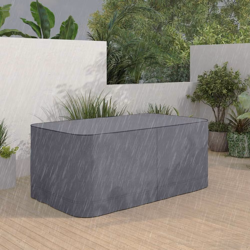 STILVORA Garden Furniture Cover, Grey, W: 235 cm, D: 135 cm – 2