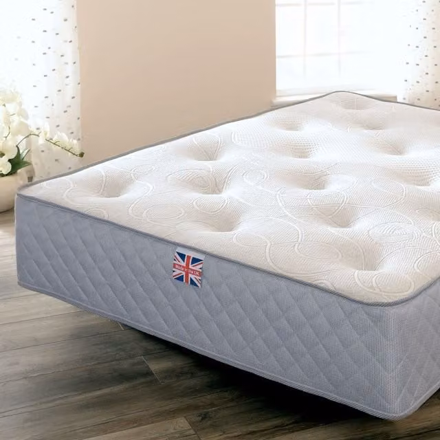 Comfy Living White Hybrid Memory Foam and 800 Pocket Sprung Mattress, W/D/H: 90 x 200 cm