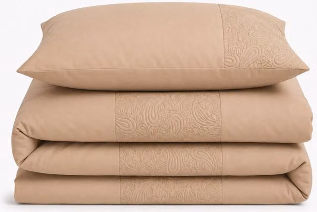 Intimates Alexis Beige Duvet Cover and Pillowcase Set, Single Size, W: 140 cm, H: 200 cm, Pillowcase: 50 x 75 cm