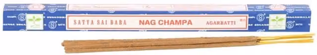Satya Nag Champa Natural Floral Incense Sticks, Blue, 12 Pack