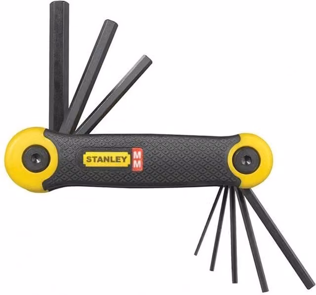 Stanley Hexagon Folding Key Set in Yellow and Multicolour