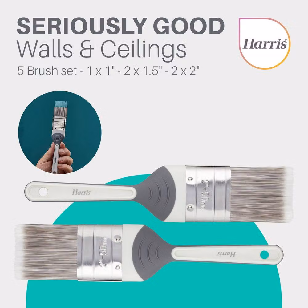Harris Seriously Good Paintbrush Set, 5 Pack in White – 2
