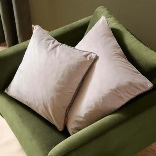 Riva Home Meridian Signature Collection Grey Square Polyester Cushion with Hollow Fibre Filling – 2