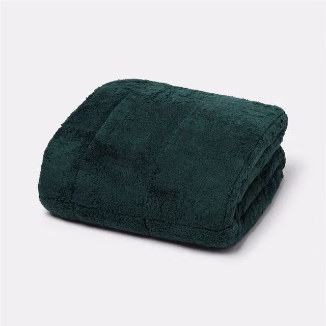 OHS Green Teddy Fleece Sensory Weighted Blanket for Adults, 6kg, W: 125 cm, L: 180 cm