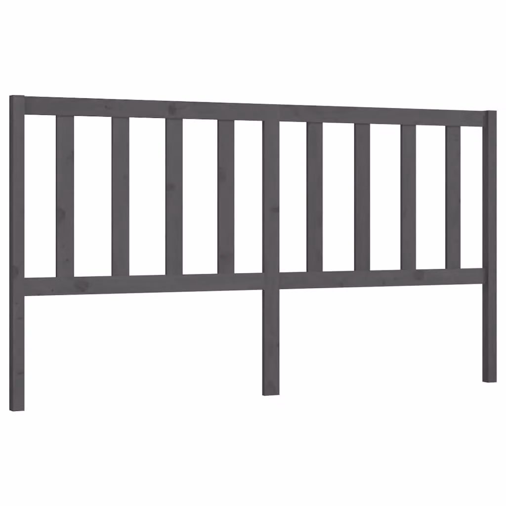 Berkfield Home Grey Rustic Solid Pine Wood Bed Headboard W: 206 cm, D: 4 cm, H: 100 cm – 2