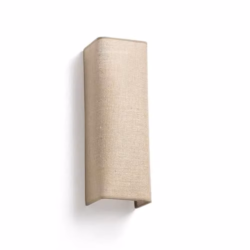 Netlighting Otton Rectangle Jute Up Down Wall Lamp, 2 Light, Beige