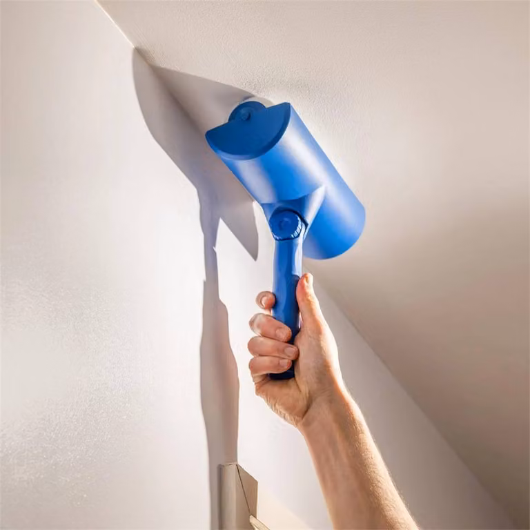 VOGREX 9 Inch Pro Paint Roller with Adjustable Head and Blue Microfibre Sleeves