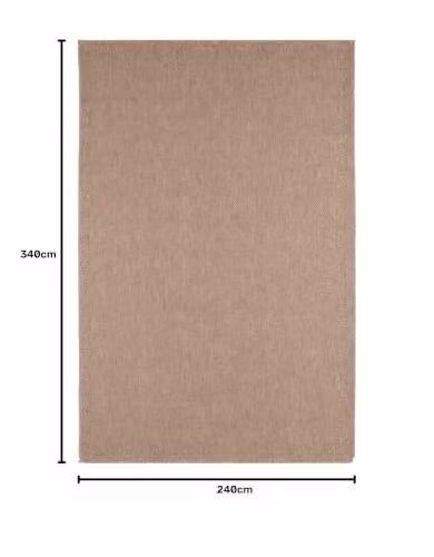 THE RUGS Nature Collection Tona Border Indoor/Outdoor Area Rug, Diamond-Beige, W: 240 cm, D: 340 cm – 2