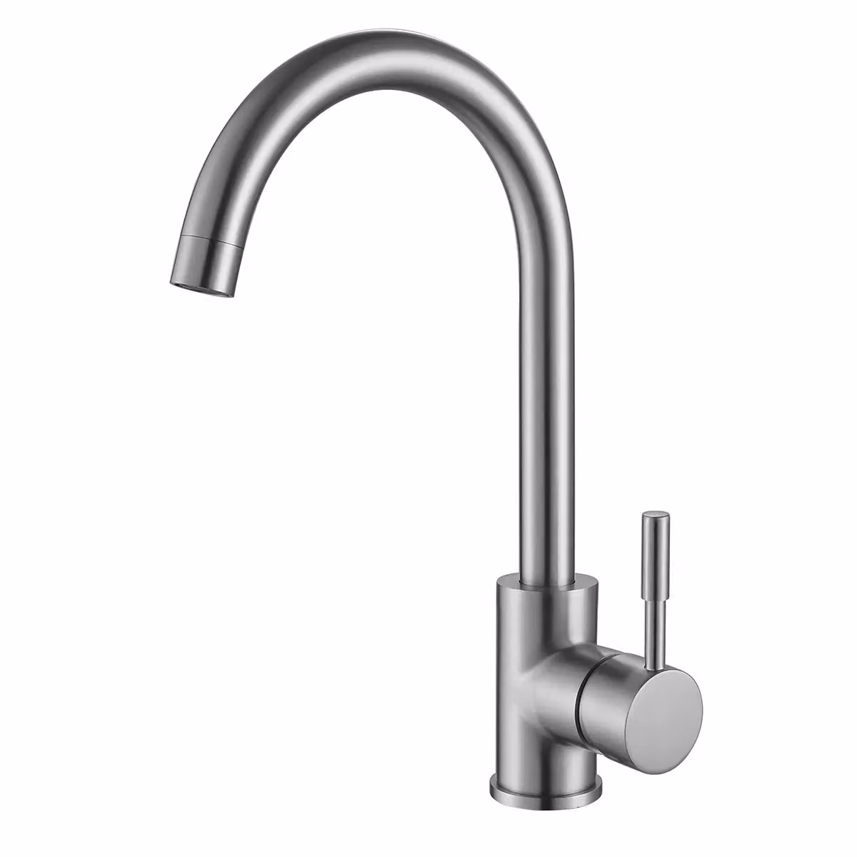 Nes Home Single Lever Kitchen Mixer Tap in Brushed Stainless Steel Silver, H 33.0 cm x W 18.5 cm x D 22.6 cm – 2