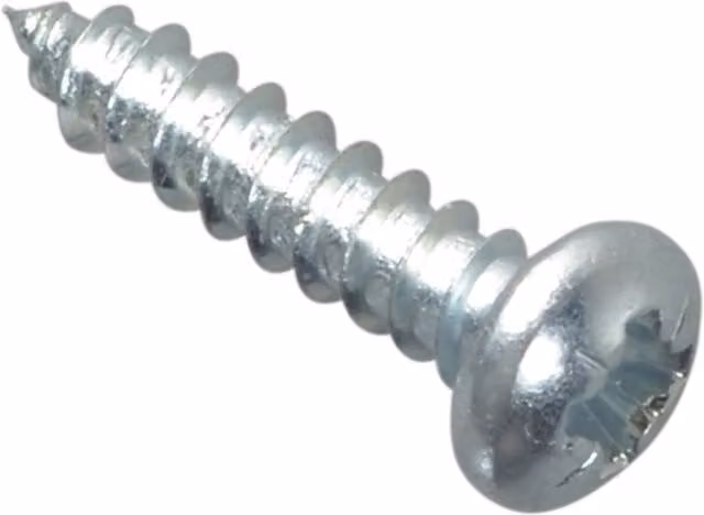 Forgefix Self-Tapping Pozi Pan Head Screws, Grey, 1/2in x 4