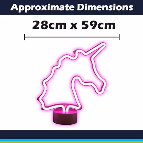 VFM e-Store Unicorn Mancave Neon Light, Multicolour, W: 59 cm, H: 28 cm – 2