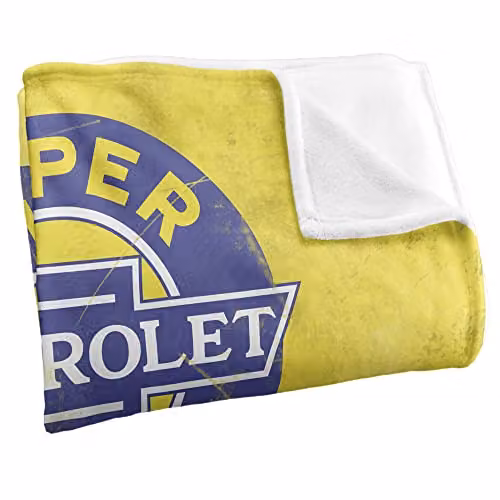Chevrolet White Microfibre Fleece Throw Blanket, W/D/H: 152 x 127 cm – 2