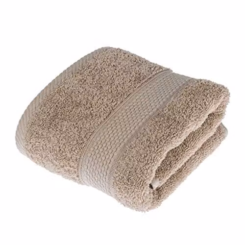 Homescapes Turkish Cotton Hand Towel, 500 GSM, Beige/Sand, Fluffy and Quick-Drying
