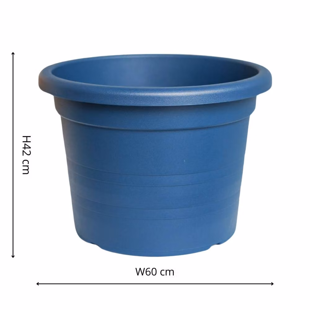 Ivyline Cilindro Planter, Deep Blue, Diameter: 60 cm – 2