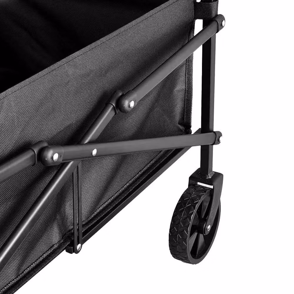 KORVIXA Heavy Duty Garden Trolley Wagon, Black – 3