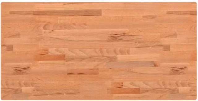 Berkfield Home Rectangular Solid Wood Beech Table Top, Brown, W: 80 cm, D: 40 cm, H: 1.5 cm – 1