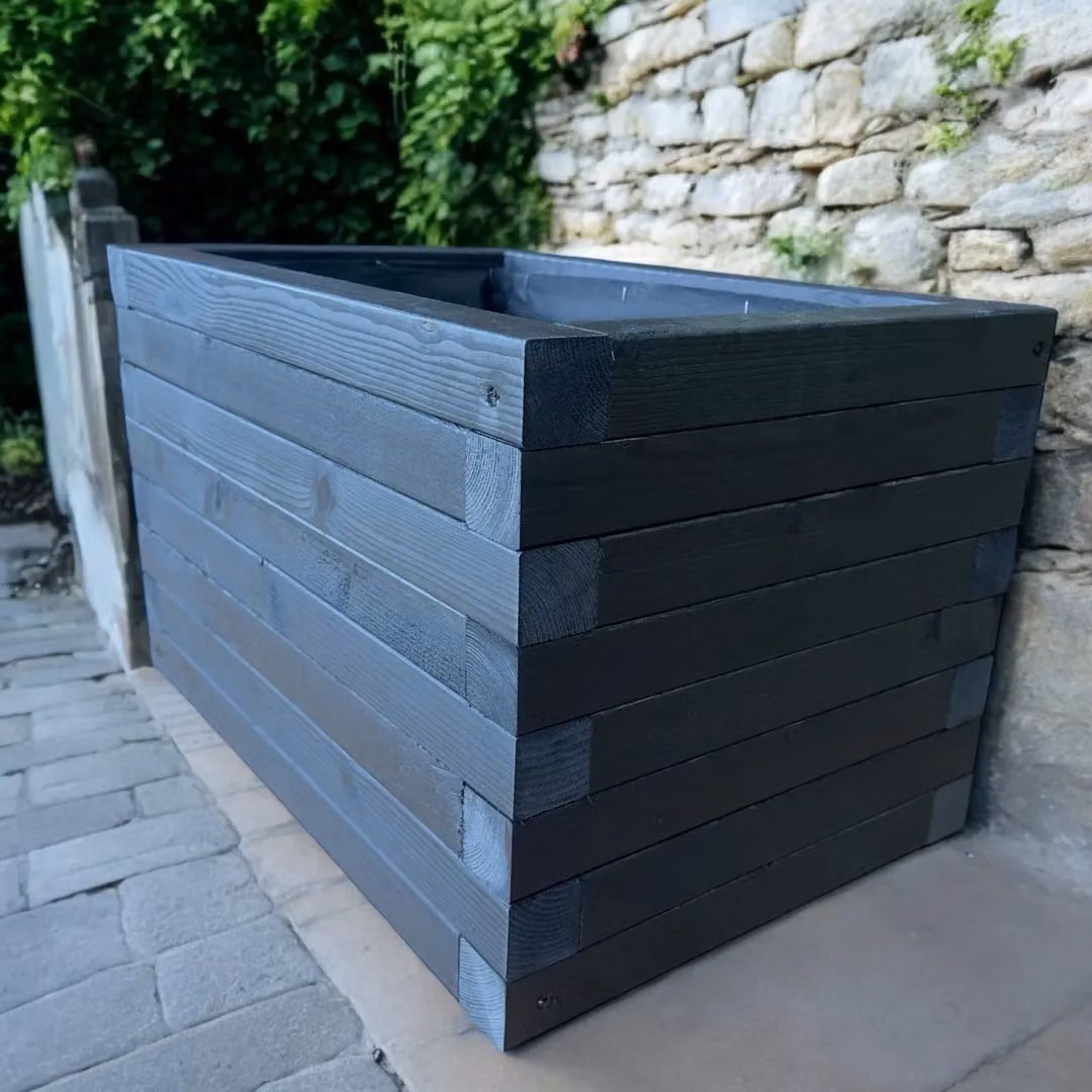 Buttercup Farm Norfolk Wooden Raised Bed Planter in Blue, Black or Gold, W: 40 cm, D: 120 cm, H: 30 cm – 3