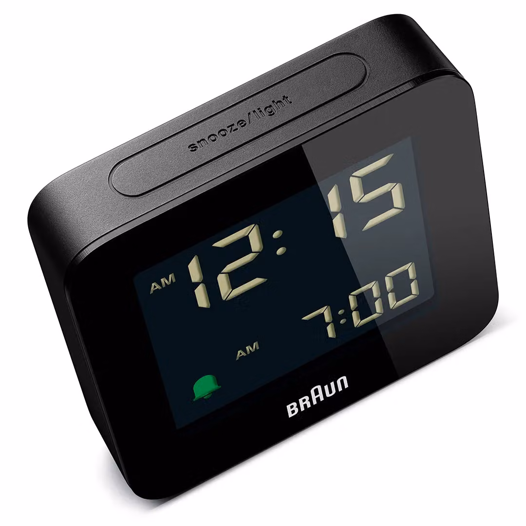 Braun Digital Alarm Clock in Black – 4