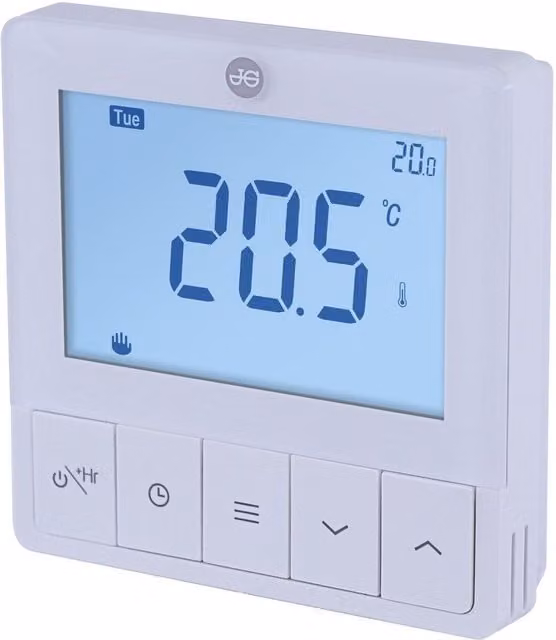 John Guest Speedfit White RF Programmable Underfloor Heating Thermostat with App and Voice Control