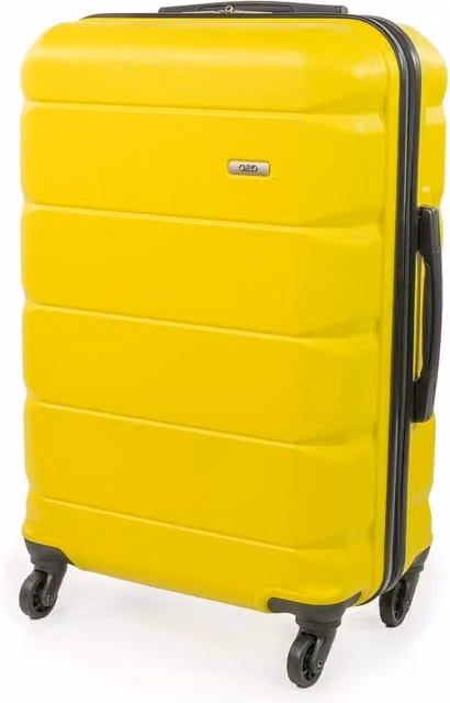 A2B Exodus Hard Sided Medium Checked Suitcase with 4 Wheels in Yellow – 1