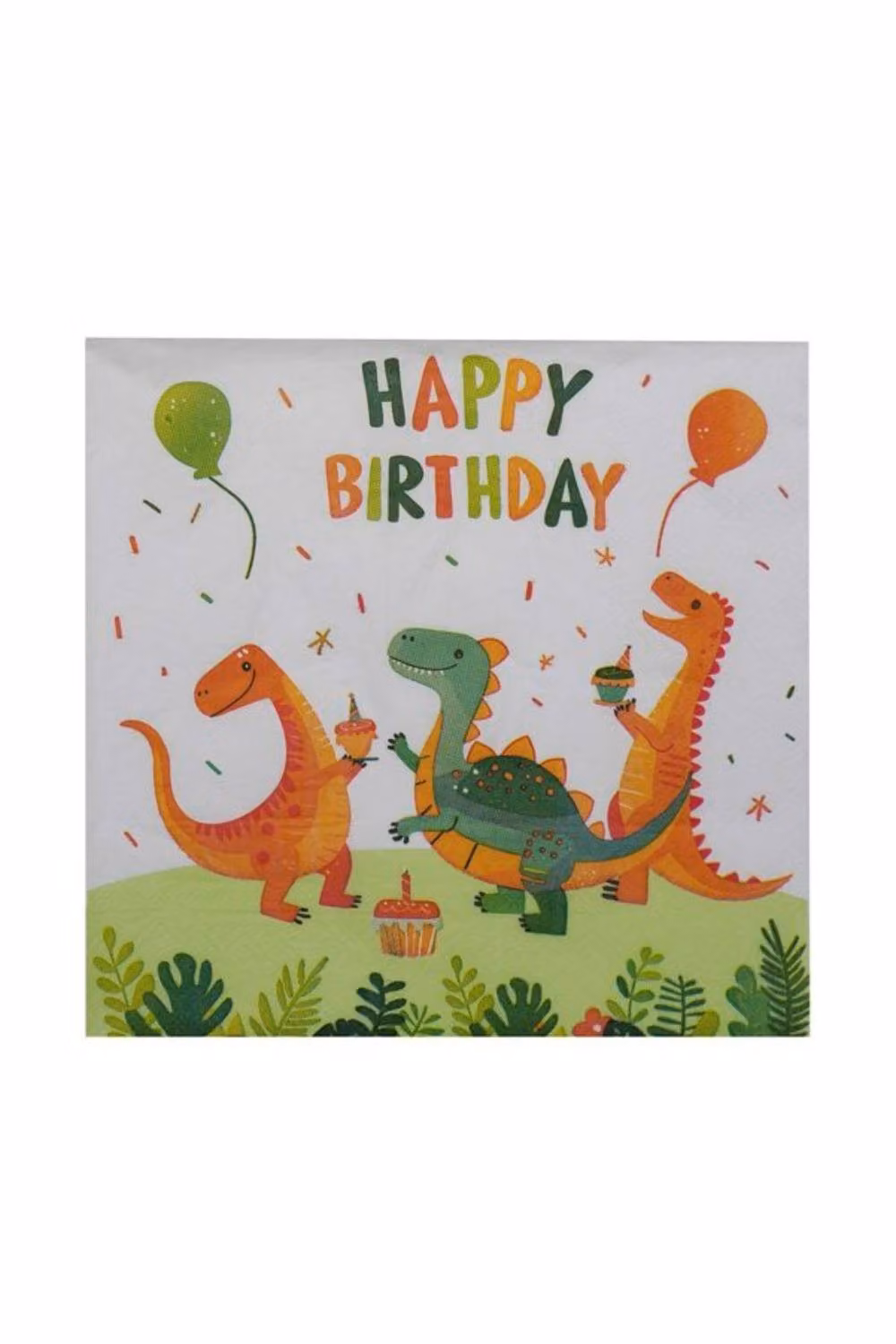 KDMD Dino Birthday Party Paper Napkins, 5 Pack, Multicolour – 2