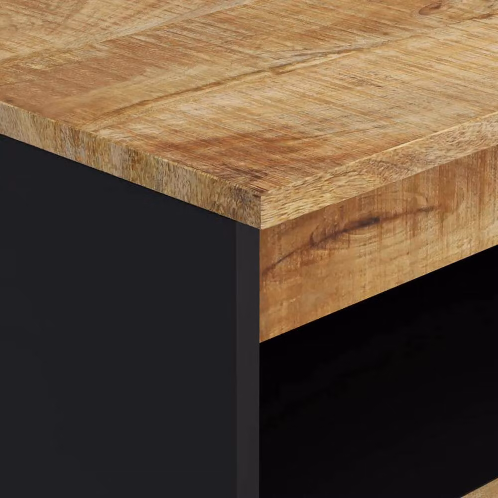 Berkfield Home Industrial Mango Wood Sideboard with 2 Doors, Brown, W: 60 cm, D: 33 cm, H: 75 cm – 6
