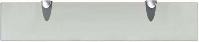 Berkfield Home Modern Floating Glass Wall Shelf, Clear, W: 50 cm, D: 10 cm, H: 0.8 cm