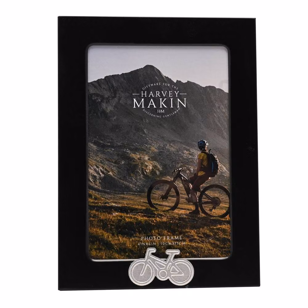 Widdop and Co Modern Rectangular Single Tabletop Photo Frame in Black or Silver, 10 x 15 cm – 3