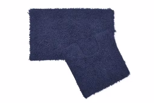 New Edge Blinds Tumble Twist Collection 2-Piece Blue Pure Cotton Bath Mat and WC Pedestal Mat Set, W: 50 cm, L: 80 cm – 2