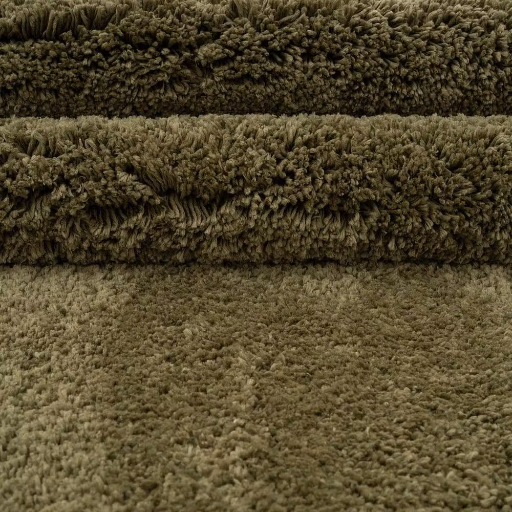 Kukoon Willow Green Shaggy Area Rug, Machine Washable Plush Fluffy Rectangular Rug, W: 160 cm, L: 230 cm – 2