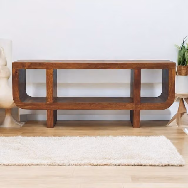 Artisan Furniture Modern Mango Wood Media Unit in Brown