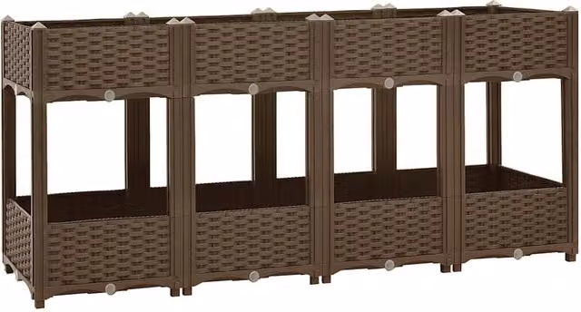 Berkfield Home Brown Polypropylene Raised Bed W/D/H: 160 x 40 x 71 cm – 1