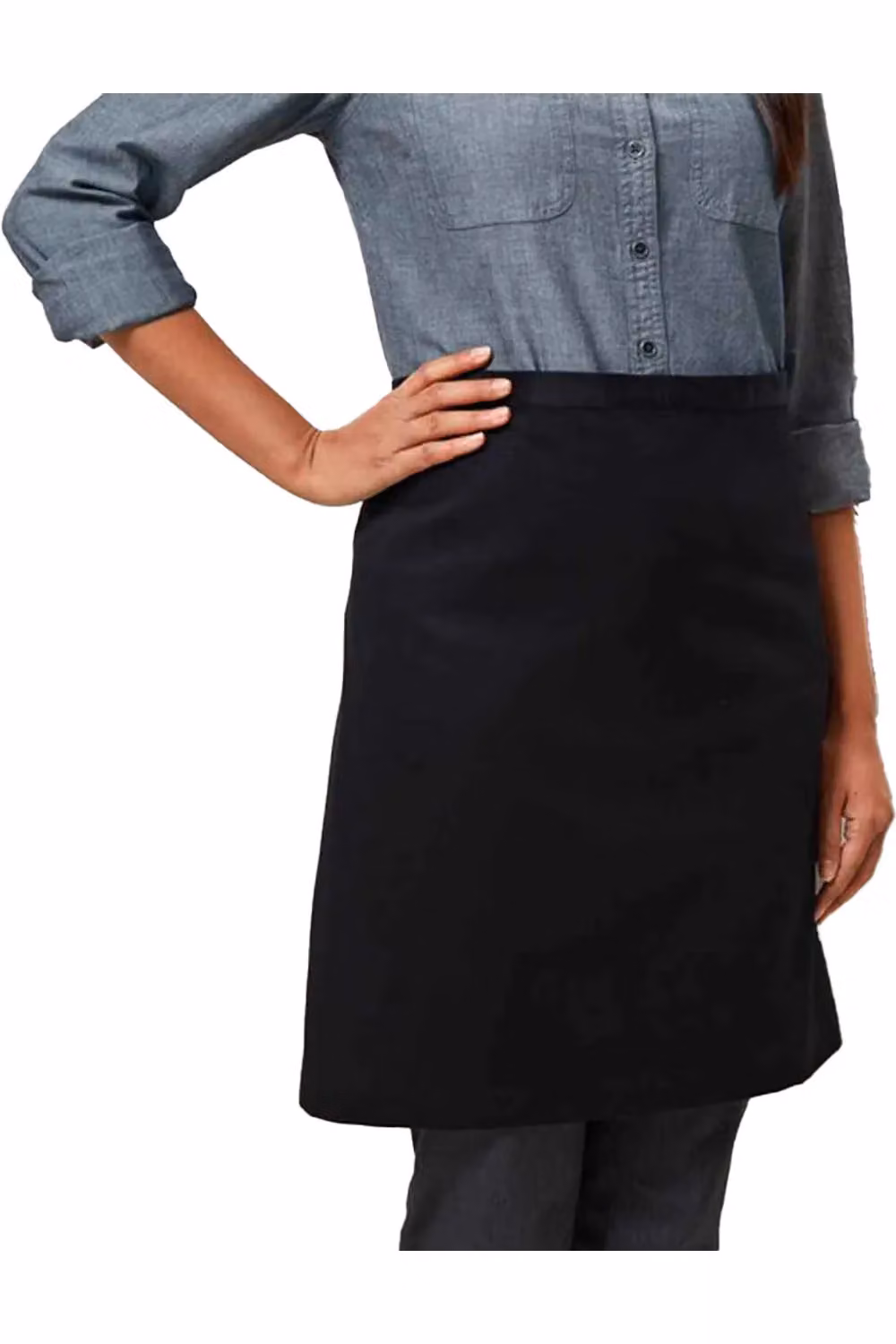 Premier Fairtrade Mid-Length Apron in Black – 2