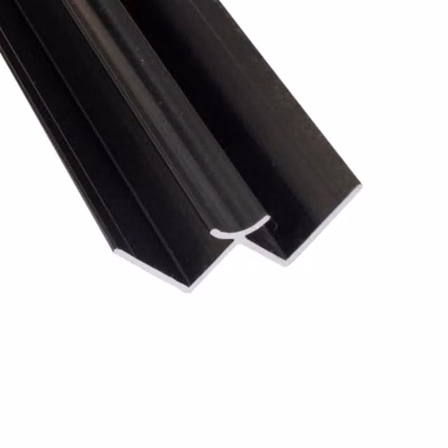 Wetwall Black 10mm Laminate Wall Panel Internal Corner Trim, Length: 2420mm