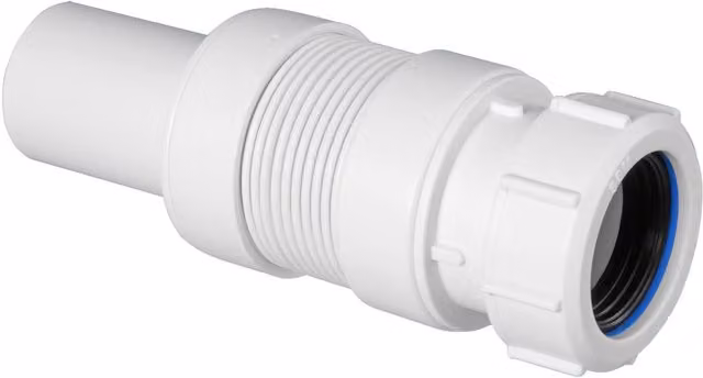 McAlpine MINIFLEX-4 90 Degree Bend, 1 1/4 inch Universal Compression Connection to 1 1/4 inch Plain Spigot, White