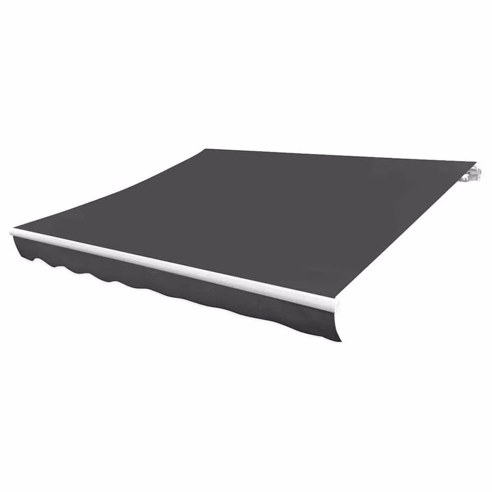 NESTLUNE Manual Retractable Outdoor Patio Sun Shade Canopy in Grey, W/D/H: 100 x 100 x 100 cm – 2