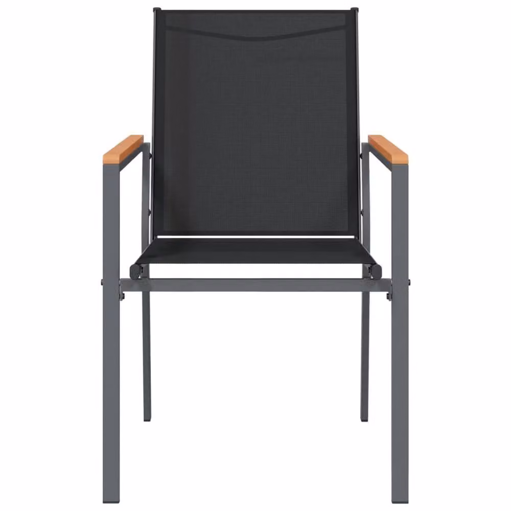 Berkfield Home Beautiful Garden Chairs, Set of 4, Black, W/D/H: 55 x 61.5 x 90 cm – 4